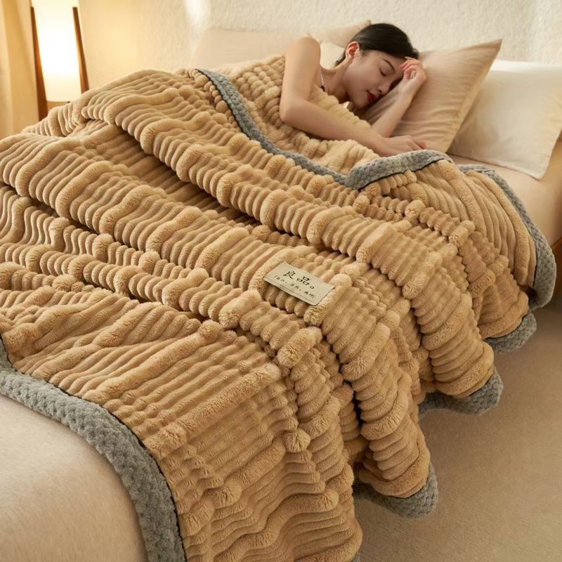 Плед Blanket 200х230 см, бамбук, зеленый, белый, бежевый, серый