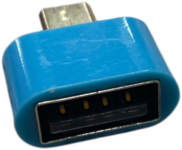 Переходник 100baksovwallet USB 2.0 (F), micro-USB 3.0 (M), 0.2 м, голубой