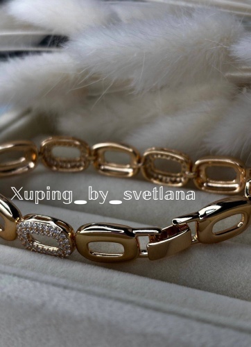 Xuping длина 16 см медицинское золото, фианит