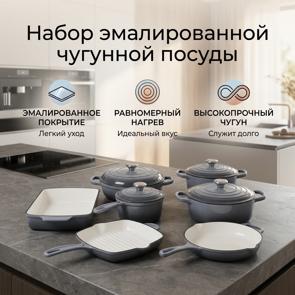 Смешанный набор Чугун набор 11 в 1 7 в 1