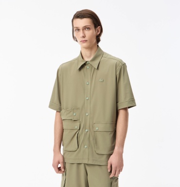Рубашка прямая LACOSTE хаки