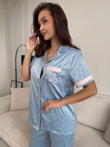 Пижама Luna Luxe голубой