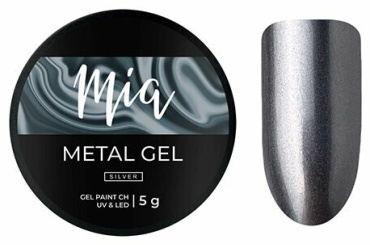 Mia гель-краска silver серебристый 5 мл