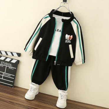 Спортивный костюм FASHION черный, мультиколор