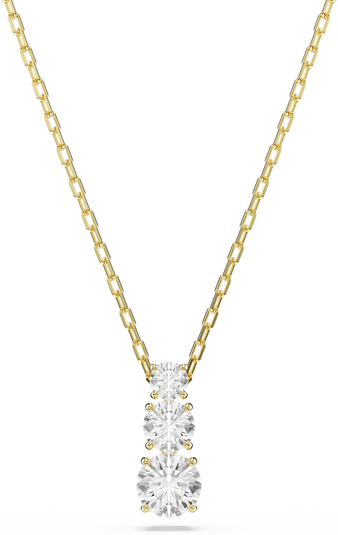 Цепь Swarovski длина 38 см ювелирный сплав кристаллы Swarovski