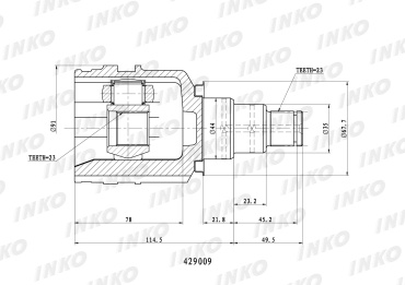 INKO шрус внутренний 429009_DHS_RO