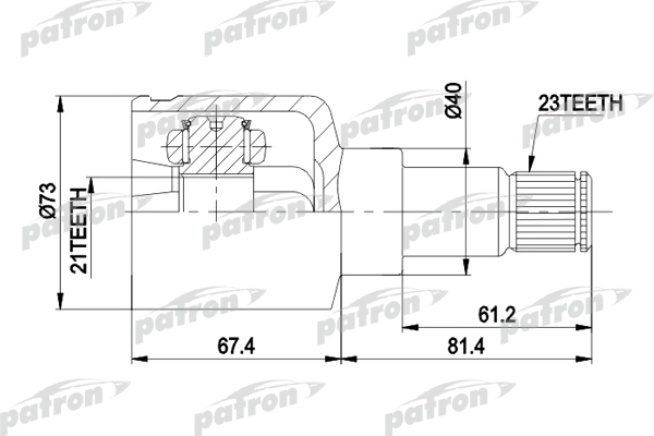 PATRON шрус внутренний PCV5023