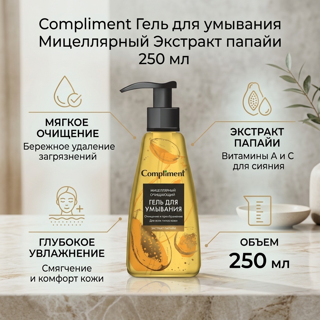 Compliment Мицеллярный Экстракт папайи гель 250 мл