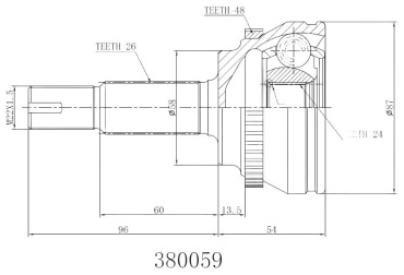 INKO шрус наружный 380059