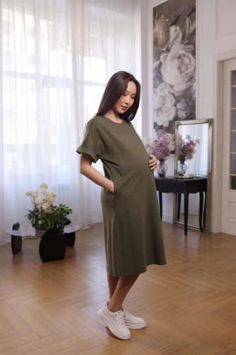 Повседневное платье Sweetmama.kz хаки