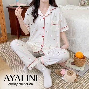 Пижама AYALINE белый, красный