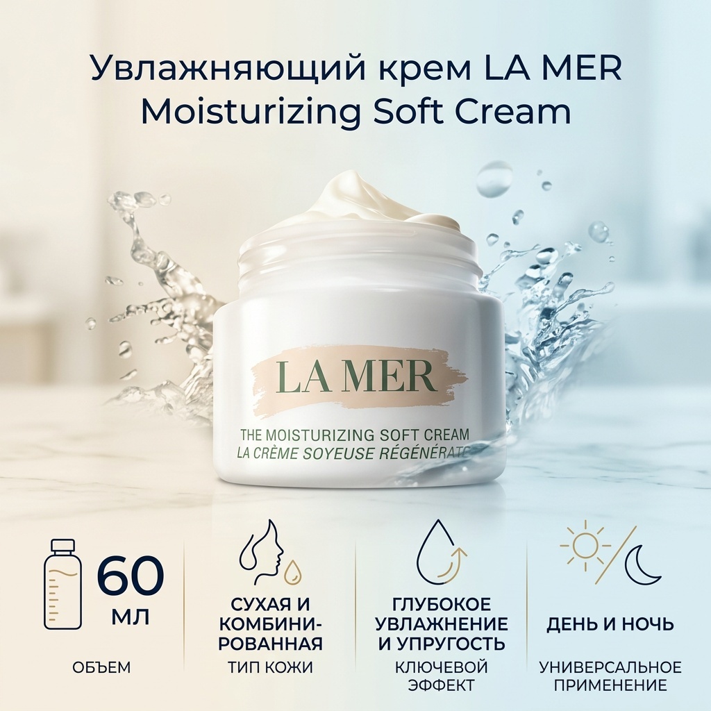 LA MER крем Moisturizing Soft Cream для лица 60 мл