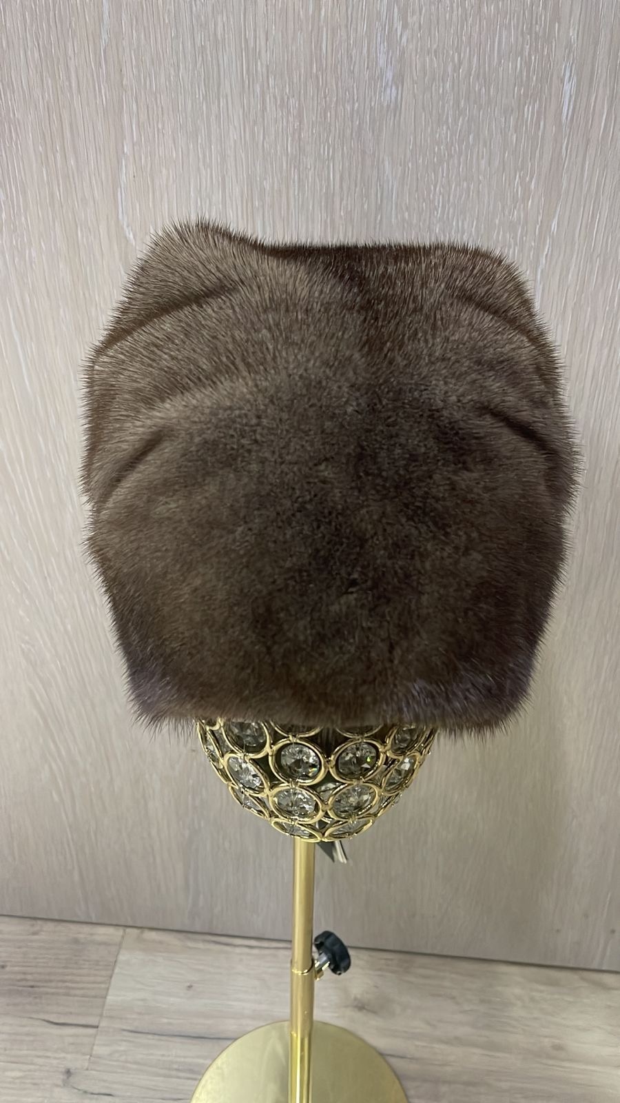 Шапка SemiFur размер 55, 56, 57, 58, карамельный