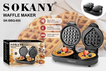 Вафельница SOKANY SK-BBQ-850 черный
