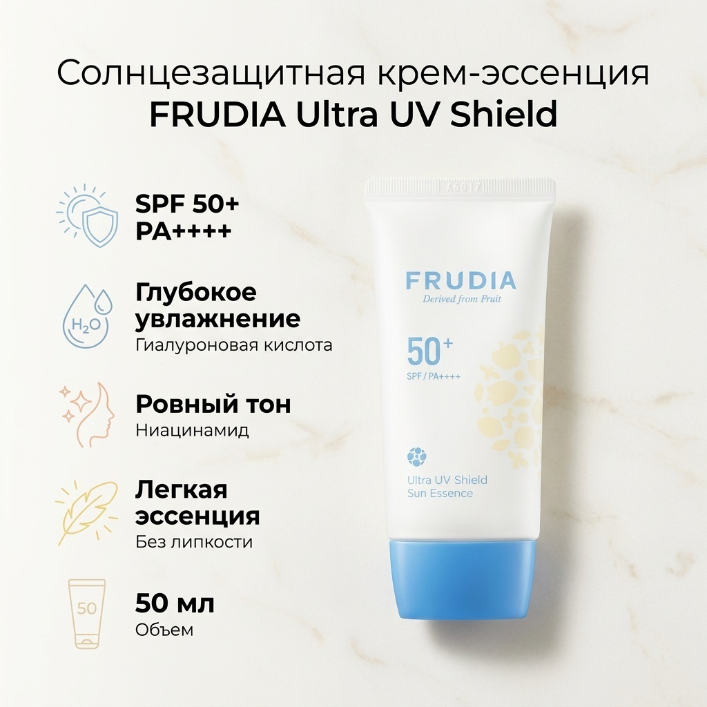 FRUDIA крем Ultra UV Shield Sun Essence SPF50 для лица 50 мл