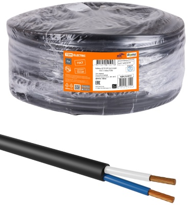 TDM ELECTRIC кабель КГтп-ХЛ 2x2.5, 1 м
