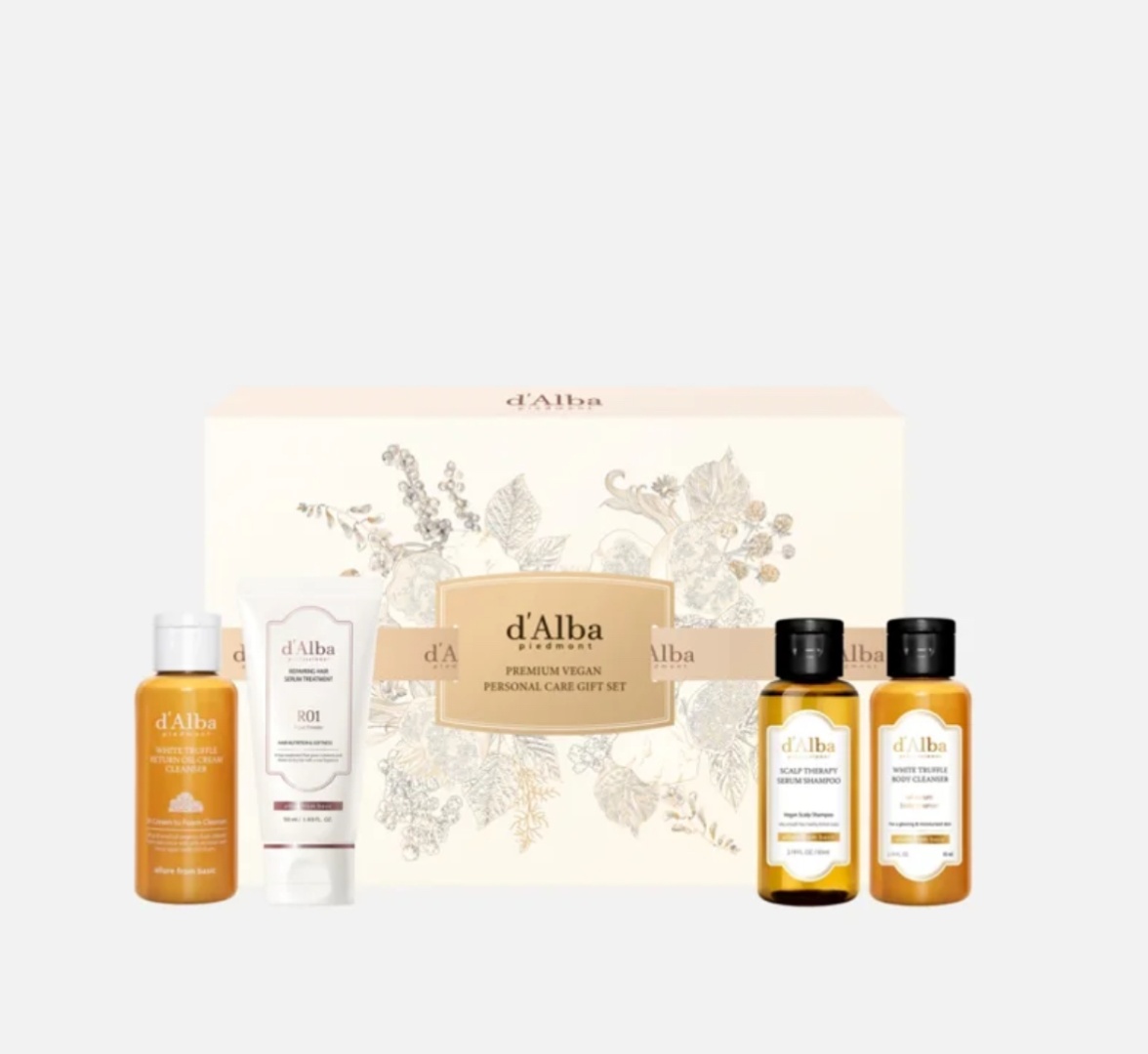 D'Alba Premium Vegan Personal Care Gift Set набор по уходу за волосами и телом для женщин