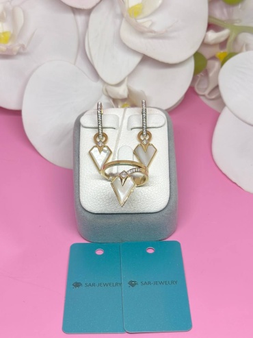 SAR JEWELRY Divad_D_32_0511_10910_18 вес 10 г золото, бриллиант, перламутр
