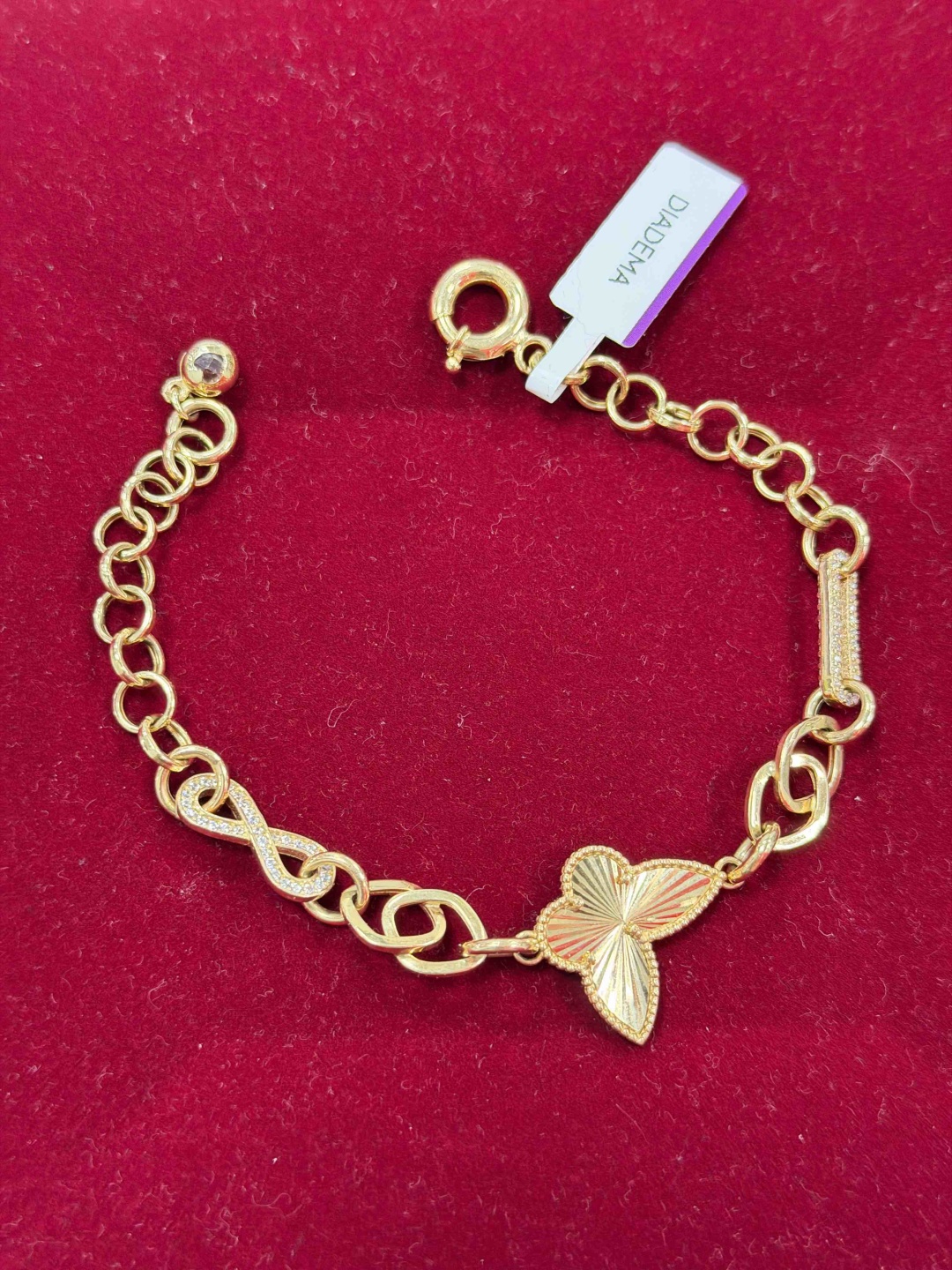 Diadema Браслет diadema 14 k длина 19 см, вес 8.45 г золото, плетение фантазийное