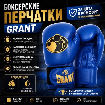 Боксерские перчатки 12 oz синий