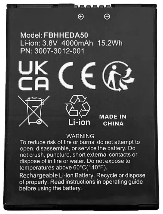 Аккумулятор Honeywell 4000 мАч для терминала сбора данных Honeywell EDA50