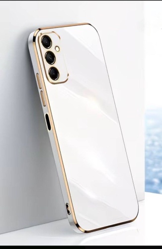 Чехол KOKTU для Samsung Galaxy A35 белый-золотой