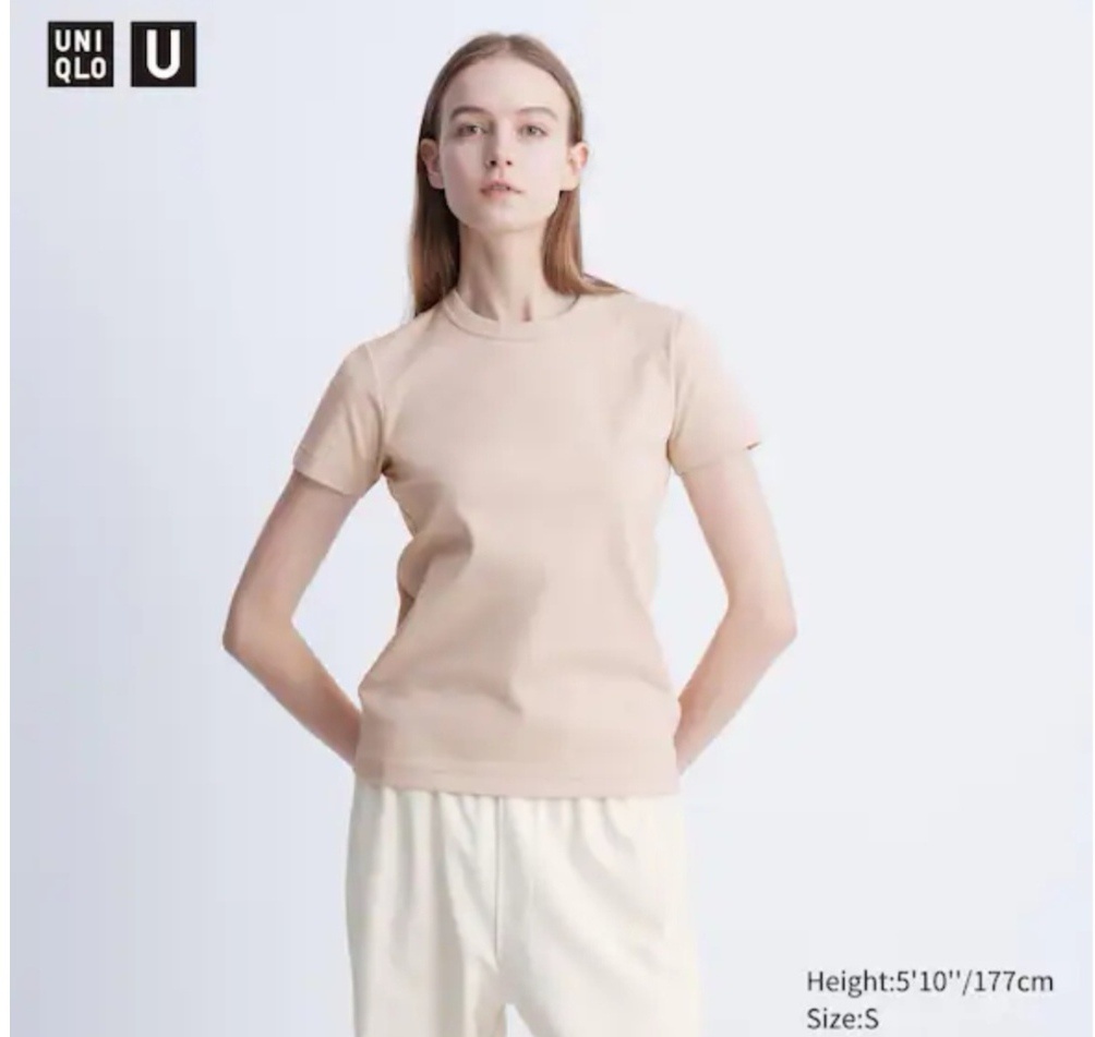 Футболка Uniqlo бледно-розовый