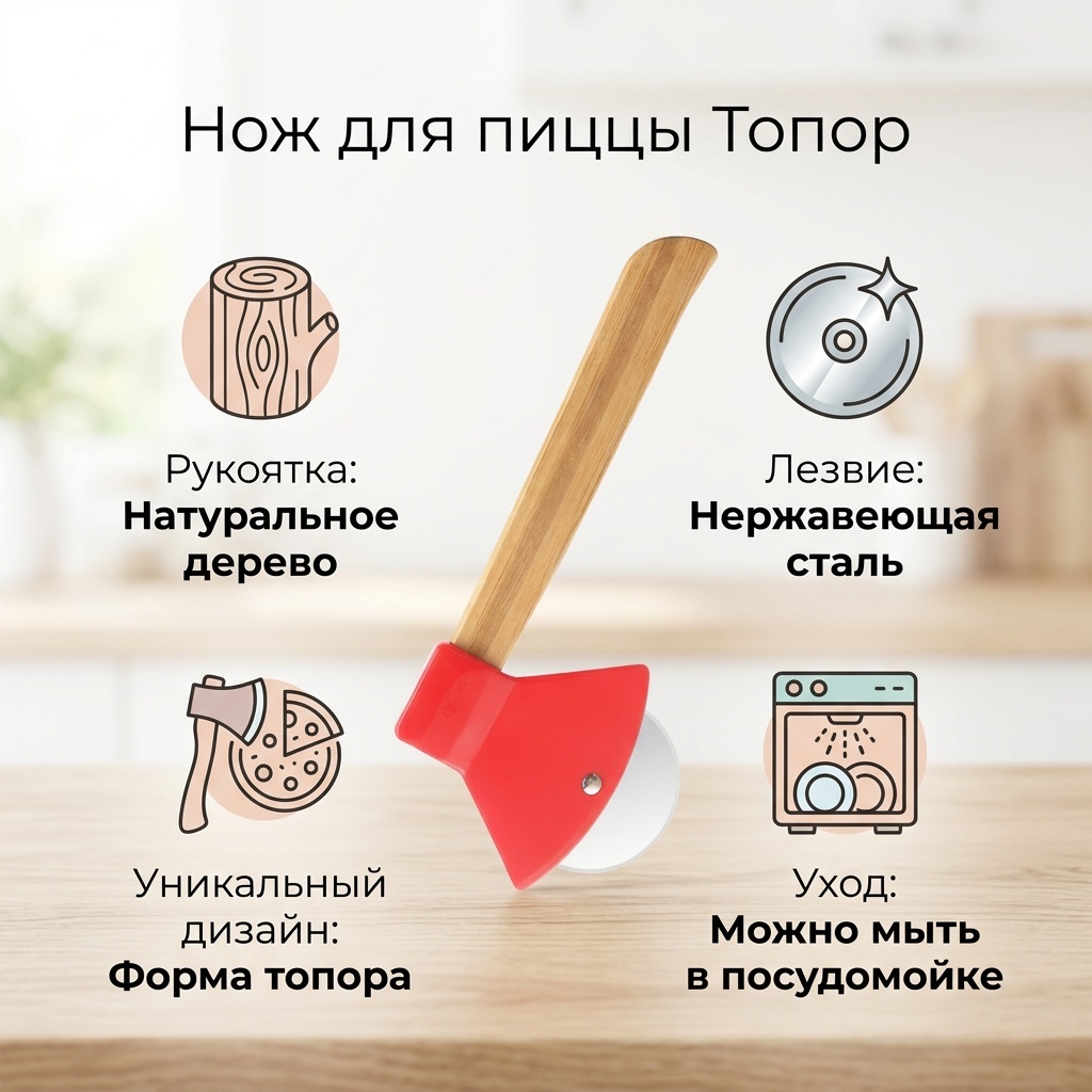 Нож для пиццы , лезвие: нержавеющая сталь 1 шт