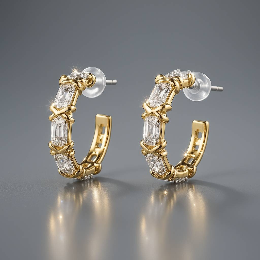Серьги 293949 вес 10 г серебро, фианит