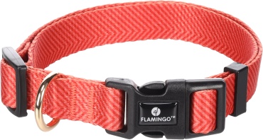 FLAMINGO ошейник для прогулки M красный