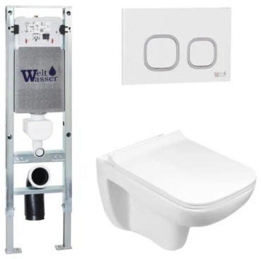 WeltWasser унитаз с инсталляцией KEHLBACH 004 GL-WT, санфаянс