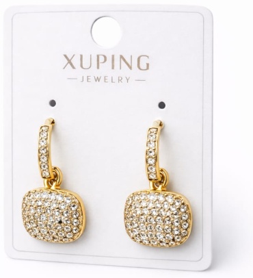 Серьги Xuping медицинское золото, фианит