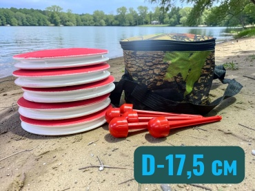 TAIFUN TAIFUN Рыболовные кружки неоснащённые D17.5 см, 5 шт + сумка, жерлицы на щуку 5 шт