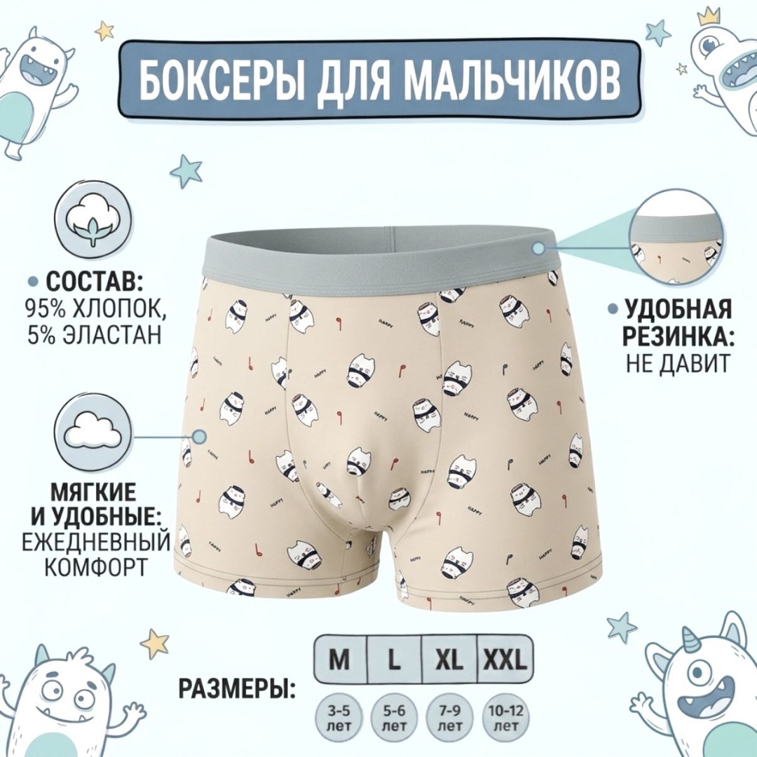 Боксеры Ariva бежевый