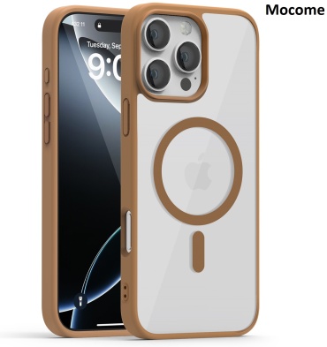 Чехол Mocome для Apple iPhone 15 Pro коричневый