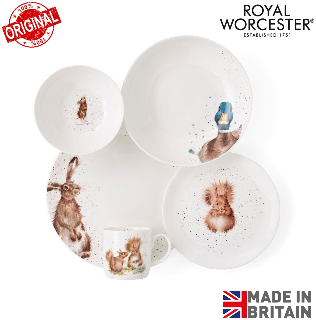 Сервиз на 4 персоны ROYAL WORCESTER Wrendale Designs, предметов: 20, чайно-столовый, костяной фарфор
