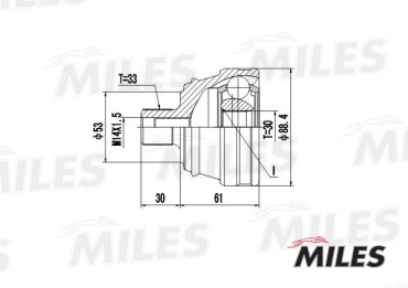 MILES шрус наружный GA20015