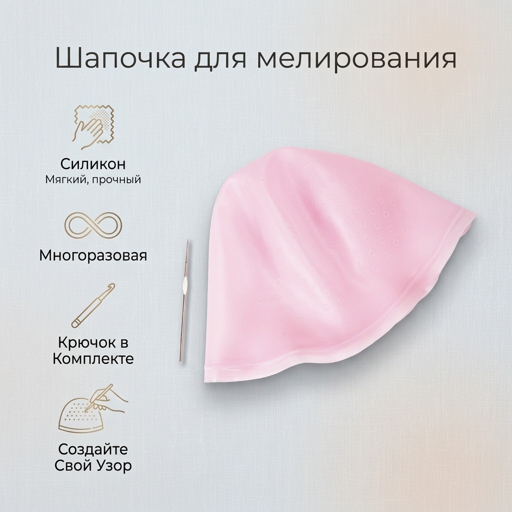 Шапочка для мелирования розовый