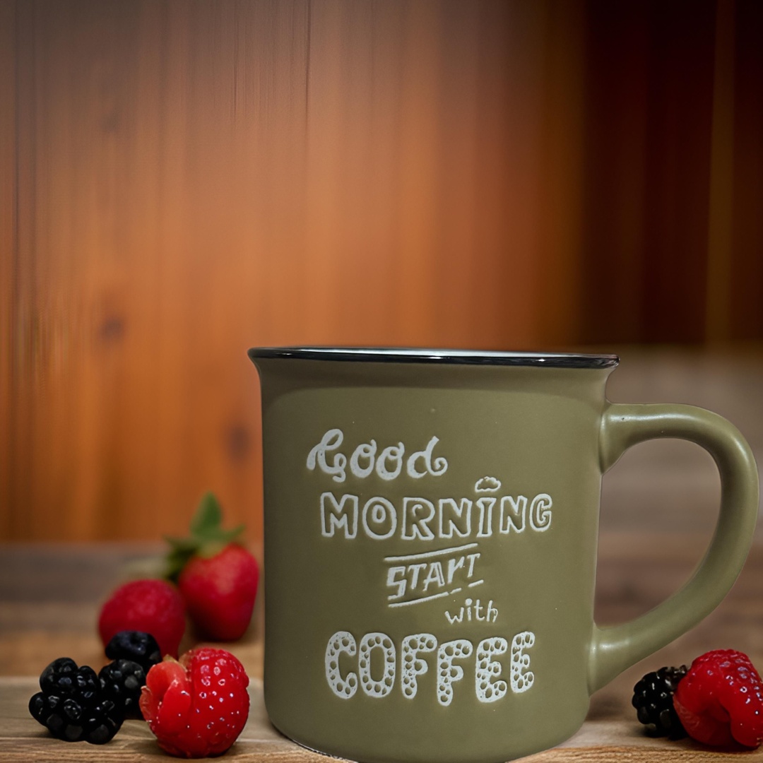 Кружка ОЛИМПИК Good morning start with coffee, 350 мл, керамика, 1 шт.