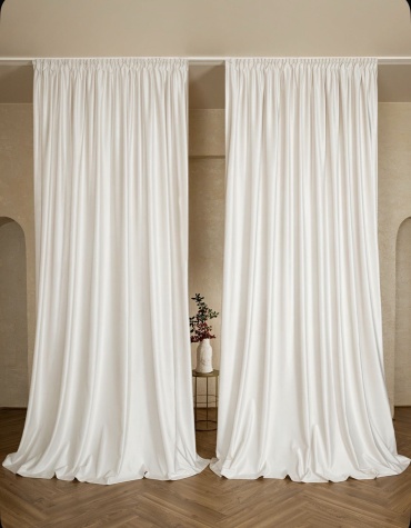 Портьеры Abat-Ali Home 800x270 см 2 шт, бархат, белый