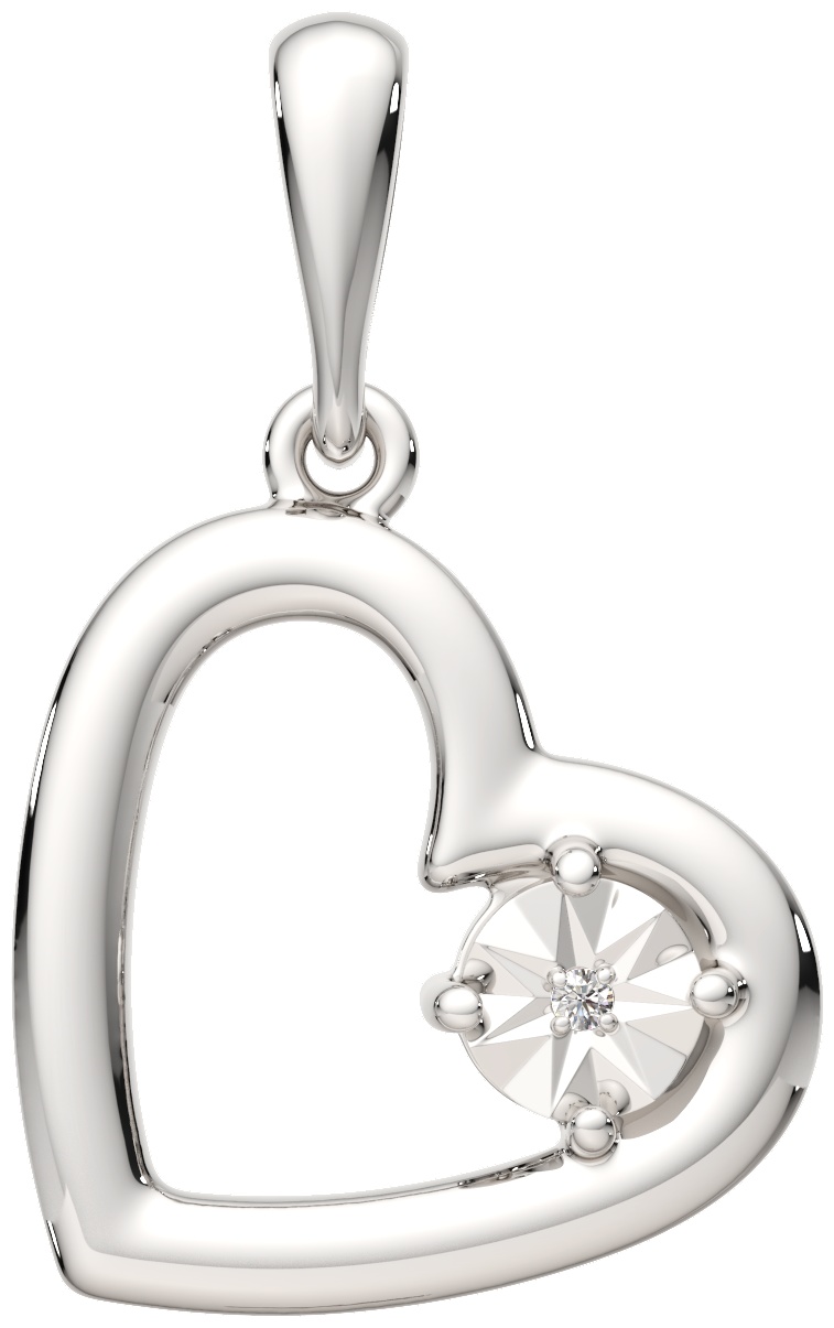 Подвеска Lucente Silver ZO-04D0013 вес 0.89 г серебро, бриллиант