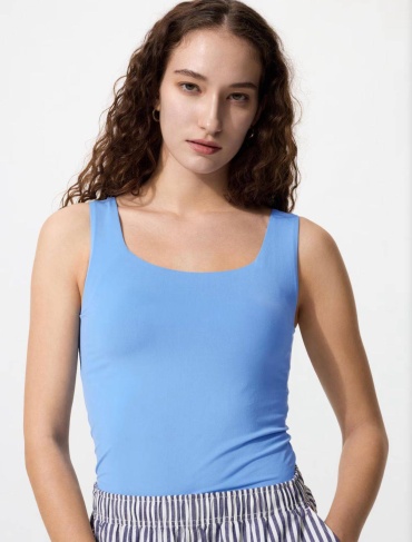 Майка Uniqlo синий