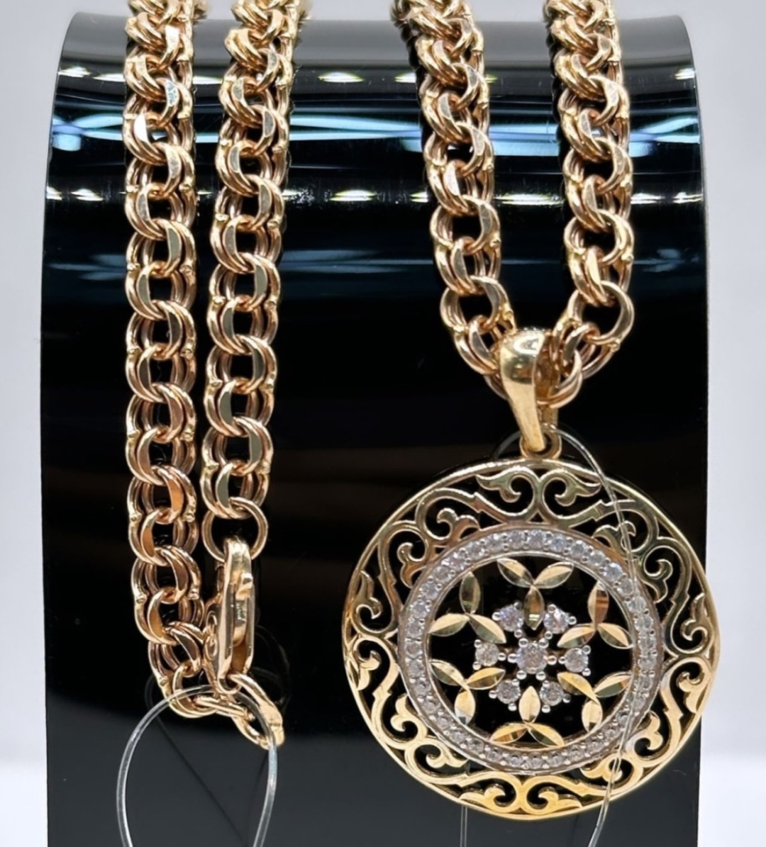 Колье Inspiration 077896317INSPN длина 55 см вес 6.51 г золото, фианит