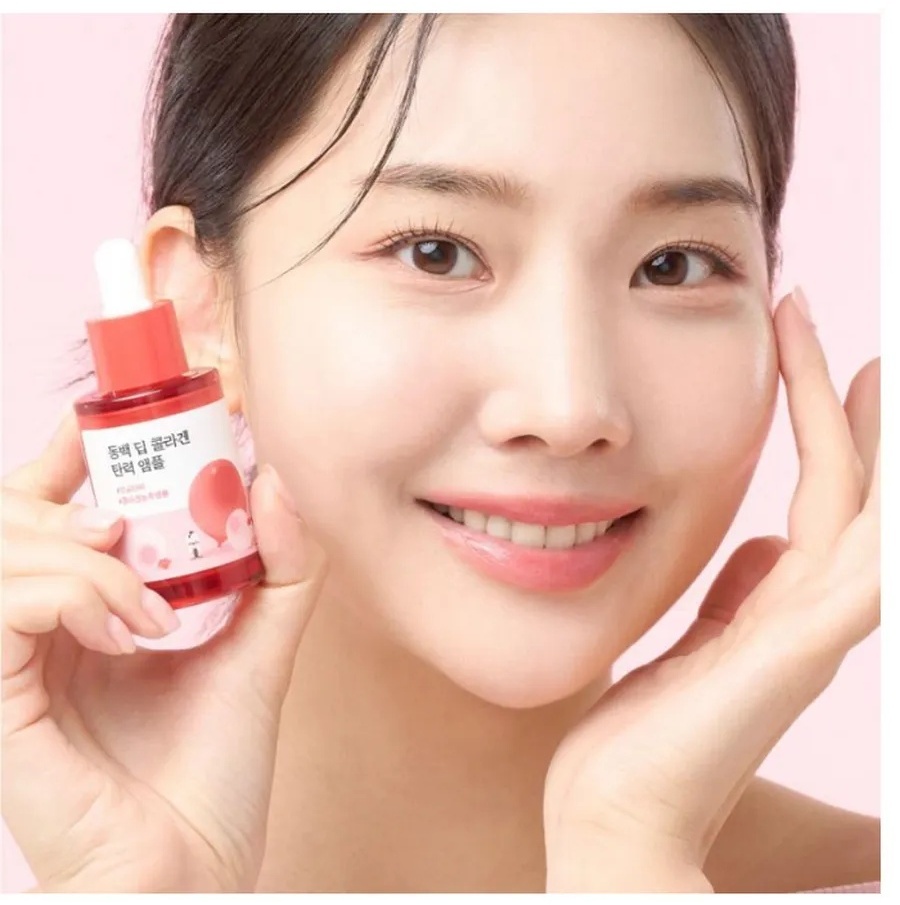 Round Lab сыворотка Camellia Deep Collagen Firming Ampoule 30ml для лица, для зоны декольте 30 мл, фото 3