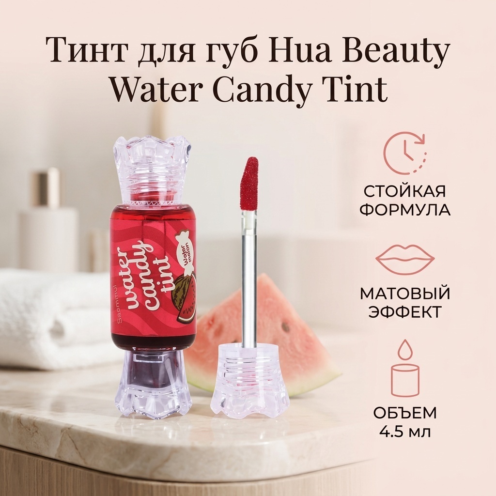 Hua Beauty Water Candy Tint тинт для губ Watermelon