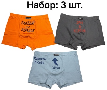 Боксеры CooleEisen серый, голубой