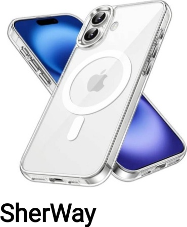 Чехол SherWay для Apple iPhone 16 прозрачный