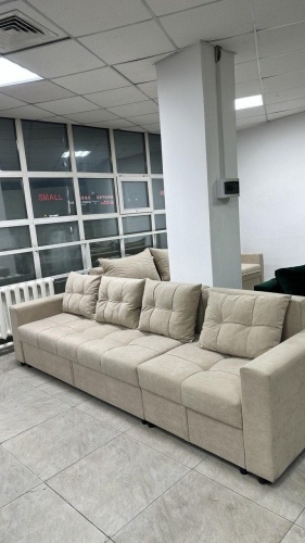 Диван Nurjol 01 Home Bereke 3, 240х100 см, обивка велюр, бежевый