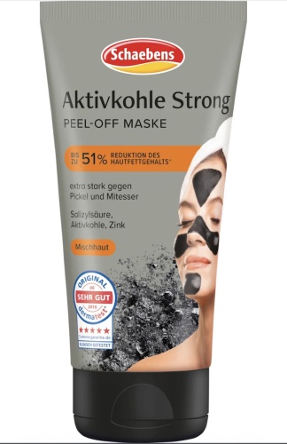 Маска для лица Schaebens крем, угольная Aktivkohle Strong 75 мл