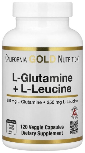 Аминокислотный комплекс California Gold Nutrition L-глютамин и L-лейцин нейтральный